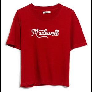 Embroidered Madewell Easy Crop Tee